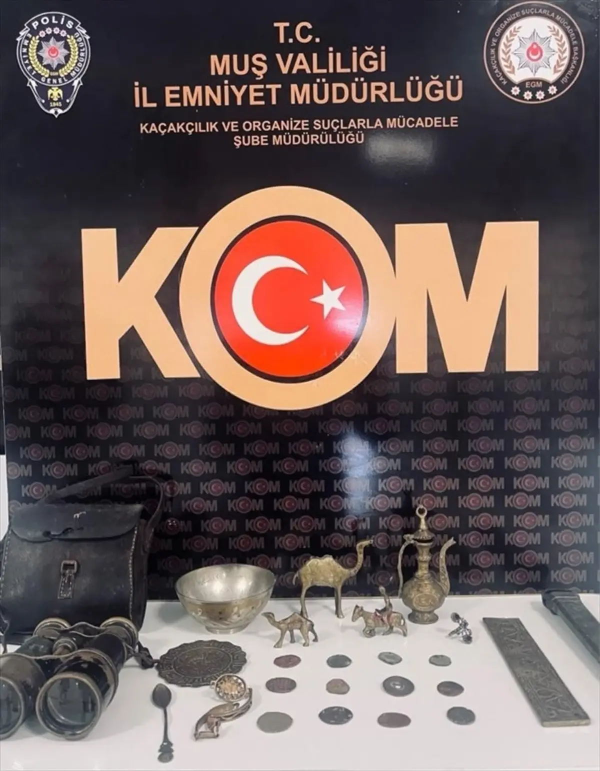 Muş'ta yapılan tarihi eser operasyonu