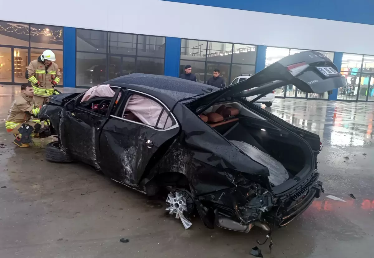 Takla atan araç Edirne'de