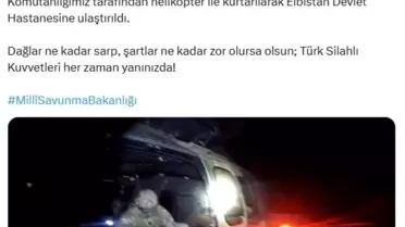 Kahramanmaraş'ta Dağcı Yaralanarak Helikopterle Hastaneye Nakledildi