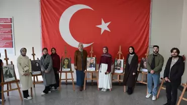 Trabzon Üniversitesi'nden Kadın Şehitlere Özel Anma Sergisi