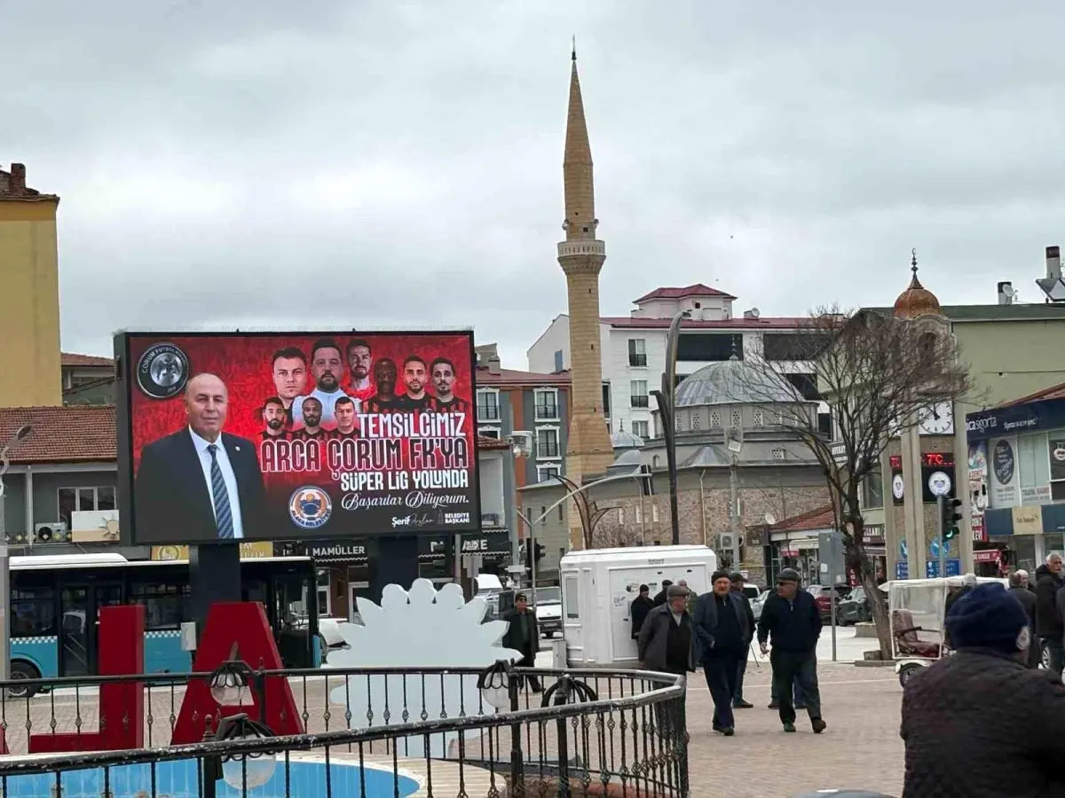 Alaca Belediyesi, Çorum FK'ye Süper Lig Yolunda Billboardlarla Moral Verdi
