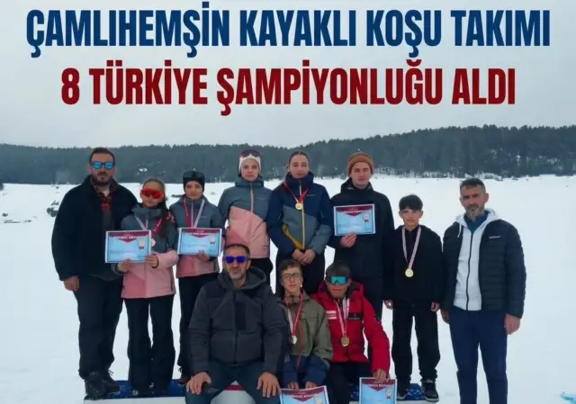 Çamlıhemşinli sporcular ödül töreninde