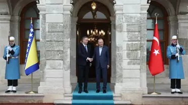 Erdoğan, Bosna Hersek Devlet Başkanlığı Konseyi Başkanı Becirovic'i Resmi Törenle Karşıladı