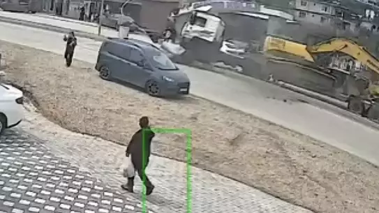 Kamerada kaydedilen çarpma anı