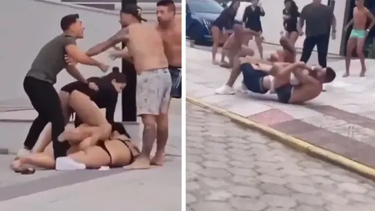 Kavga anı kayıt altına alındı