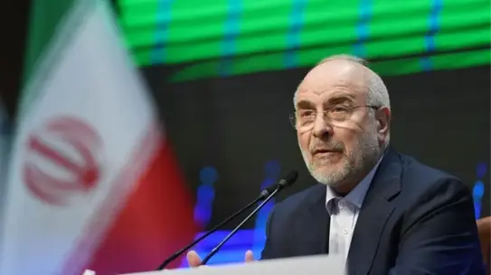 Kalibaf'ın ABD'ye yönelik açıklamaları sırasında çekilmiş fotoğraf