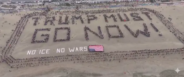 Gösteri kalabalığının yakın çekimi