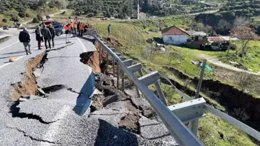 Çökme sonrası yol görüntüsü
