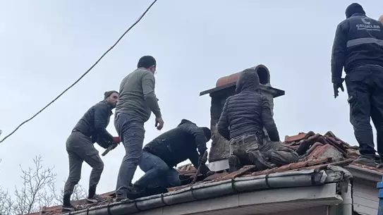 Yangın anındaki görüntü