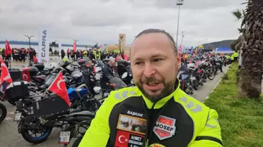 Motosiklet sürüşünden bir an