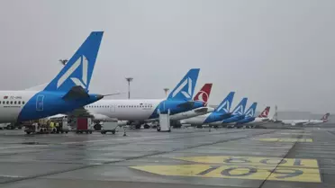 Yağmur altında Sabiha Gökçen pistleri