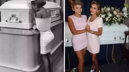 Cenaze töreninde çekilen başka bir fotoğraf