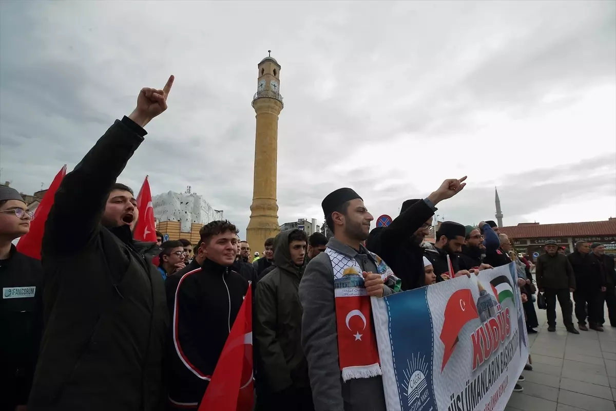 Çorum’da ‘Mescid-i Aksa’ya Özgürlük’ Eylemi Gündemde