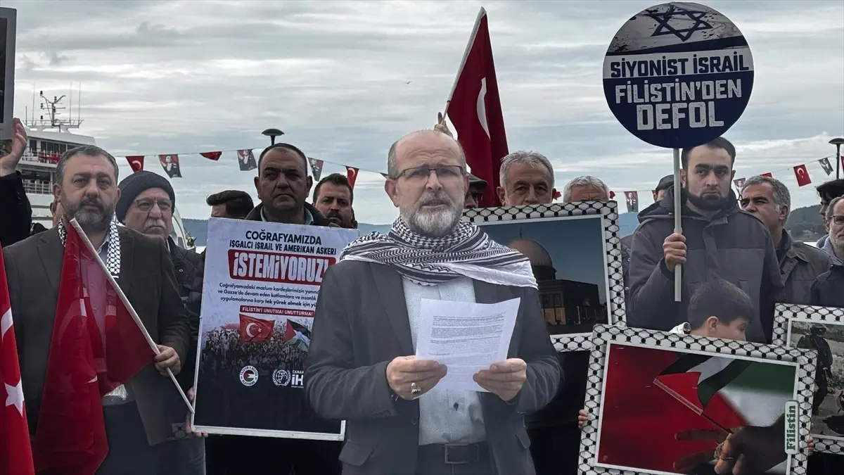 Çanakkale'de Gazze'ye Destek Protestosu