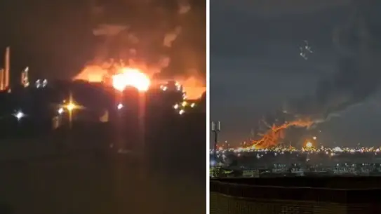 Saldırı sonrası tesisin görüntüsü