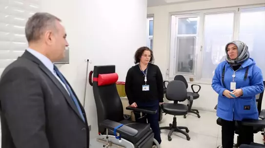 Sağlık çalışanlarıyla toplantı anı