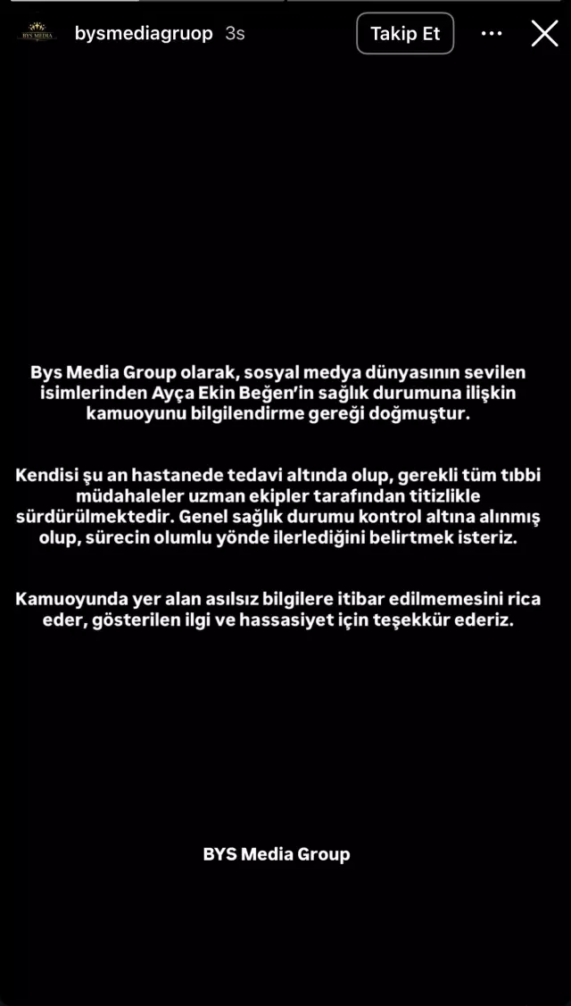 Hastane koridorunda Ayça Beğen