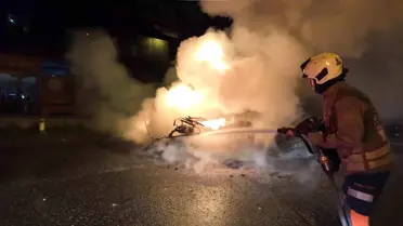 Yangın sırasında itfaiye ekipleri