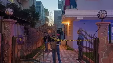 Saldırının gerçekleştiği evin bahçesinden fotoğraf