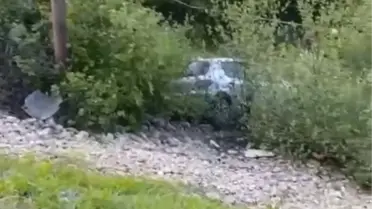 Devrilen otomobilin görüntüsü