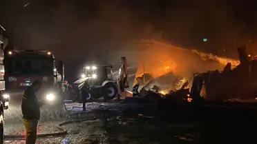 Yangın sonrası fabrikadan görüntü