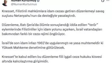 TBMM Başkanı Kurtulmuş'tan İsrail'in Yeni Ölüm Cezası Kararına Sert Eleştiri