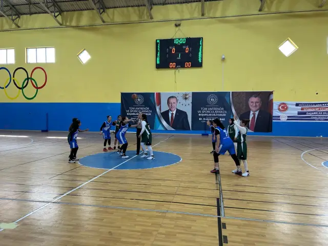 Basketbol maçından bir an