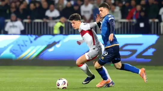 Maçın heyecanlı anlarından bir kare