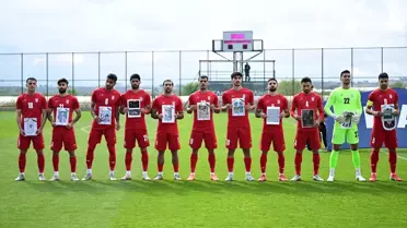 Maçta İran'ın gol sevinci