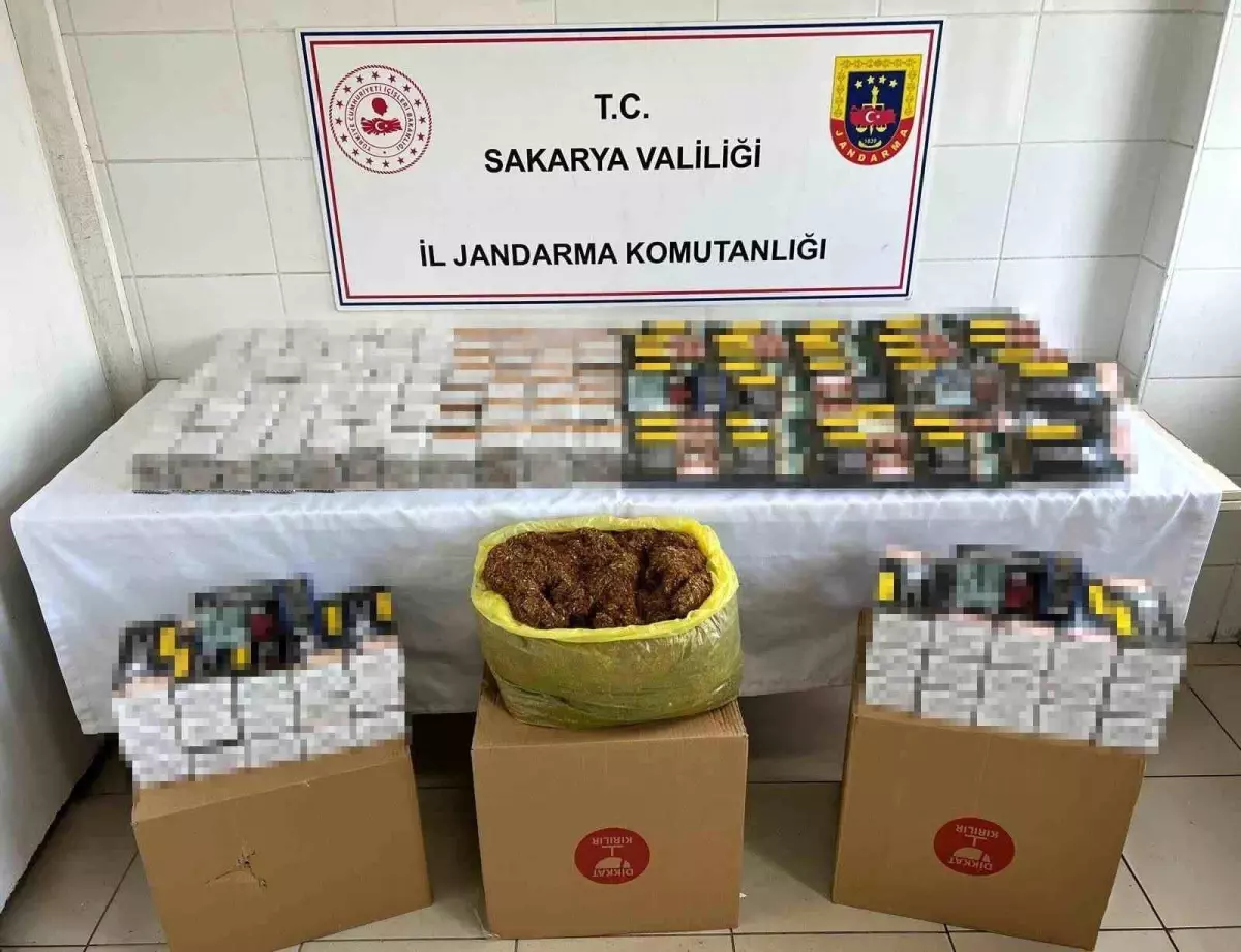 Sakarya’da Jandarma’dan Kaçakçılık Operasyonu: 212 Bin Makaron ve Tütün Ele Geçirildi