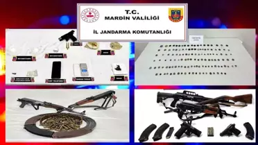 Mardin'de Silahsız ve Tarihi Eser Kaçakçılığına Büyük Operasyon