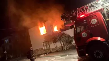 Yangın sonrası evin iç kısmı