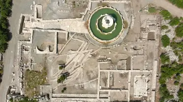 Medusa mozaiği detay görüntüsü