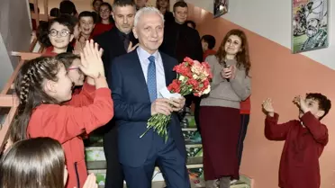 Veda programı sırasında öğretmen ve öğrenciler