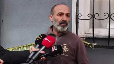 Toprak kayması sonrası ortaya çıkan çöküntü ve tahliye edilen binaların yakın çekimi