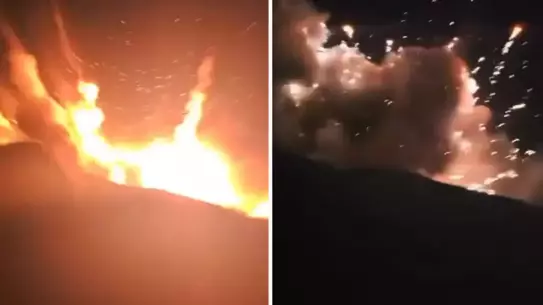 Füze Saldırısı Sonrası Üstteki Alev Topu