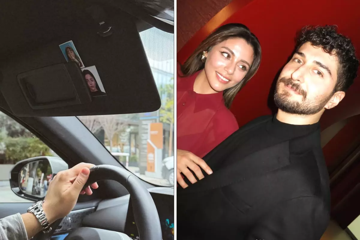 Ata Ayyıldız, Sıla Türkoğlu'nun Fotoğraflarını Arabasına Asarak Romantik Bir Sürpriz Yaptı