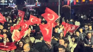 Maç sonrası kutlama anı