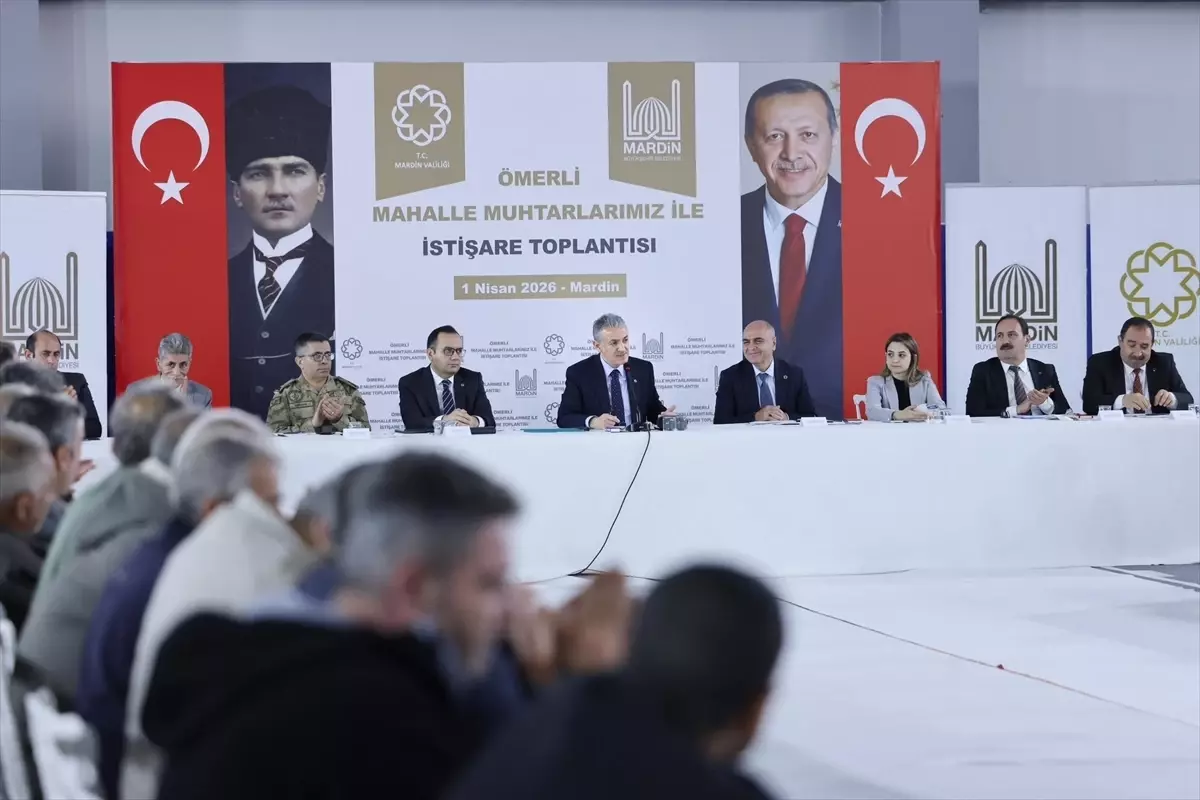 Mardin Valisi Tuncay Akkoyun, Ömerli'de Muhtarlarla Buluştu