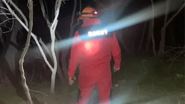 Arama ekibi dronla bölgeyi inceliyor