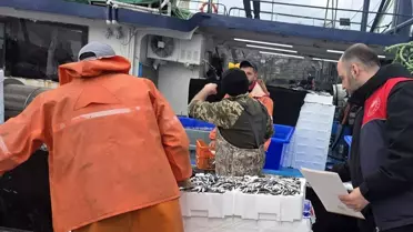 Denetim sırasında çekilmiş su ürünleri tesis görüntüsü