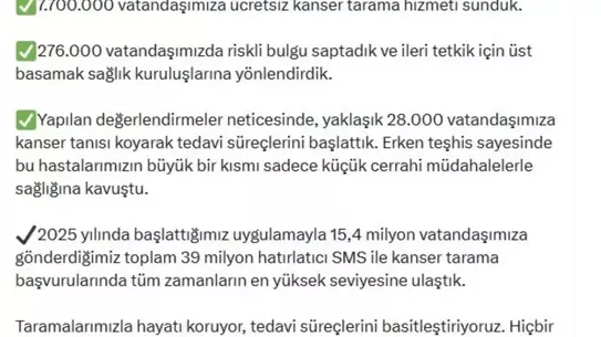 Kanser tarama kampanyası görseli