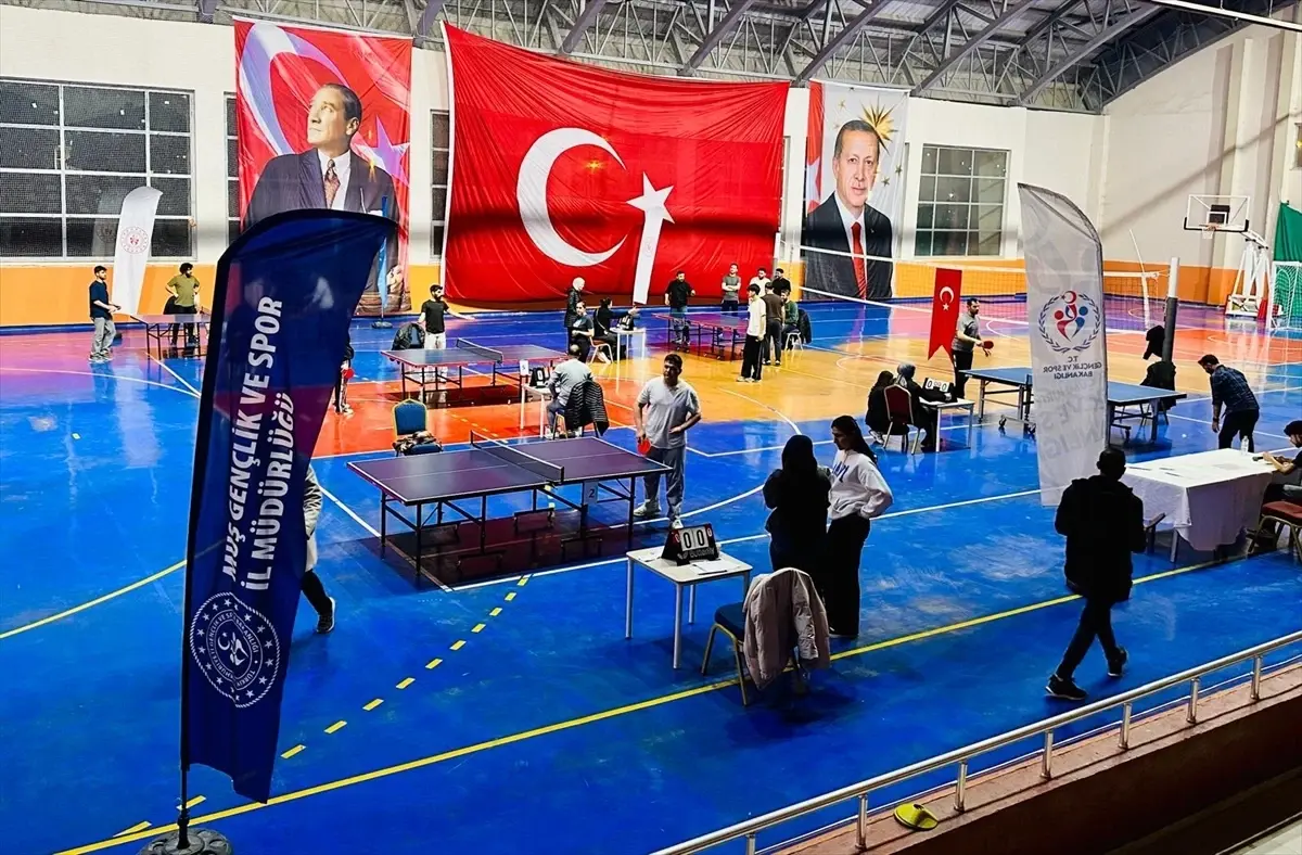Muş Bulanık’ta 100 Sporcu Katıldı: Masa Tenisi Turnuvası Coşkusu Başladı