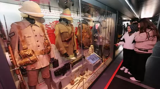 Mobil müze iç mekan görüntüsü