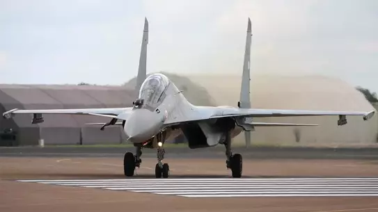 Su-30 uçağının çarpışma anı
