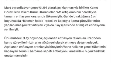 Memur-Sen Başkanı Yalçın konuşma anı