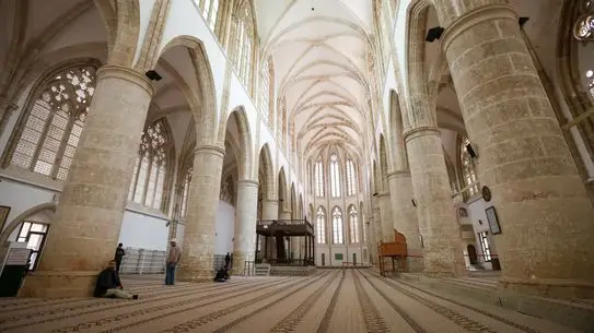 Restorasyon çalışması sırasında caminin detay görüntüsü