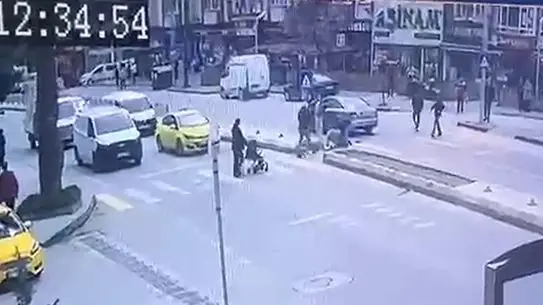 Kamerada kaydedilen çarpma anı