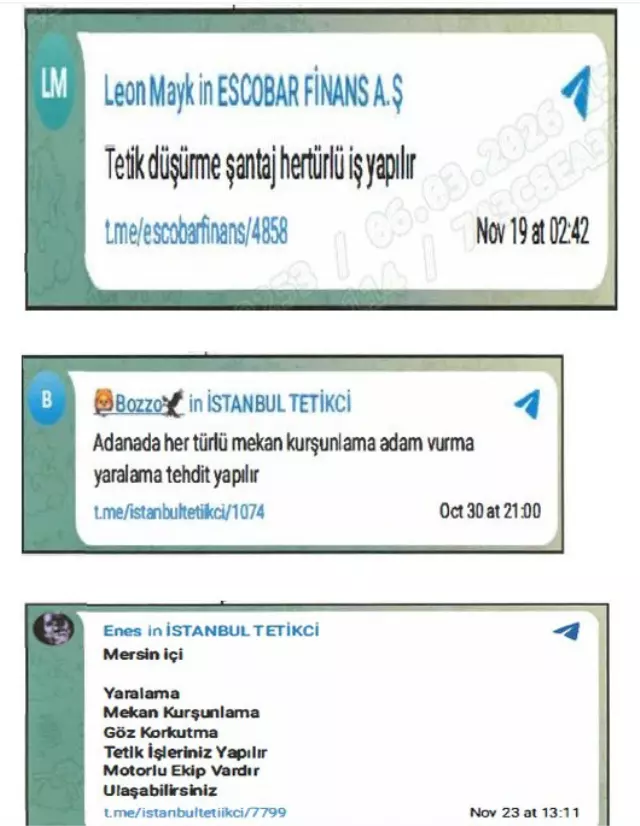 Gözaltına alınan şüpheliler