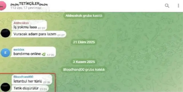 Telegram üzerinden suç uyarısı
